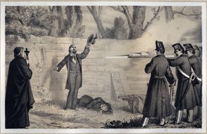 Poprava bratří Bandierů (italští vlastenci, Attilio a Emilio Bandiera od Italian School