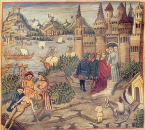 Faksimile školy v Salernu, z kánonu medicíny od Avicenny (Ibn Sina) (980-1037)