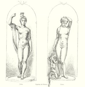 Figurines du Piedestal, Pallas, Venuše (rytina) od Italian School