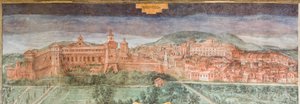 Fiorano modenese, hrad Spezzano , Síň pohledů: Pohled na Sassuolo od Italian School