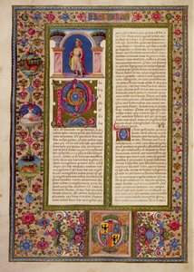 Fol.195v Dopis sv. Pavla Cortině z Bible Borso d