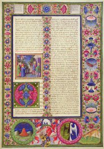 Fol.293r Otevření knihy Ecclesiasticus z Bible Borso d
