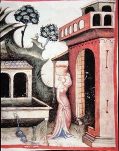 Fol.88v Spring Water, ilustrace z 