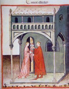Fol.97r Summer Room, ilustrace z Tacuinum Santiatis Codex Vindobonensis od Italian School