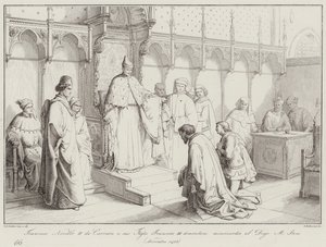 Francesco Novello II z Carrary a jeho syn Francesco III žádají o milost dóžete Michele Stena od Italian School