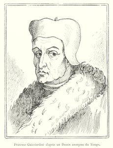 Franceso Guicciardini z anonymní kresby času (rytina) od Italian School