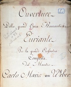 Frontispis z opery „Euryanthe“ od Carla von Webera (litho) od Italian School