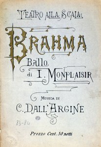 Frontispis baletu Brahma od Monplaisira a dell