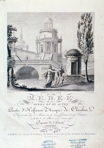 Frontispis hudební partitury Medea (scéna 3), opera Luigi Cherubini od Italian School