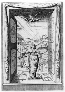 Frontispis k trigonometrii od Bonaventury Cavalieriho, 1643 od Italian School