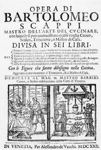 Frontispis do kuchařské knihy Bartolomea Scappiho, 1622 od Italian School