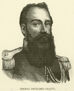Generál Bartolomeo Galletti (rytina) od Italian School