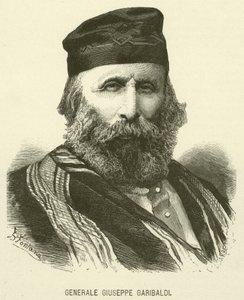 Generál Giuseppe Garibaldi (rytina) od Italian School