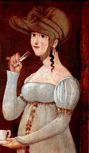 Ručně vyráběná čokoláda: ochutnávka. Anonymní malba znamení. 1875-1900 Milán, museo di Milano od Italian School