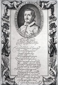 Hieronymus Frescobaldi, rytina Christian Sas od Italian School