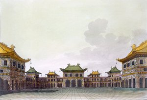 Domov bohatého jednotlivce v Pekingu, c.1820-30s od Italian School