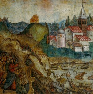 Moře vyschne, detail Zjevení Jana od Italian School