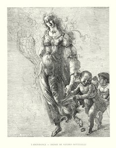 Hojnost, Kresba Sandro Botticelli (rytina) od Italian School