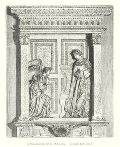 Zvěstování, Donatello, Cavalcanti Chapel (rytina) od Italian School