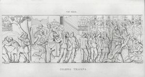 La Colonna Trajana, Trajánův sloup (rytina) od Italian School