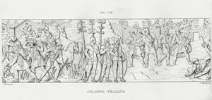 La Colonna Trajana, Trajánův sloup (rytina) od Italian School