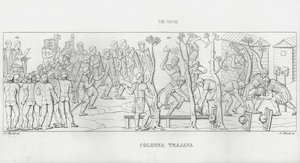 La Colonna Trajana, Trajánův sloup od Italian School