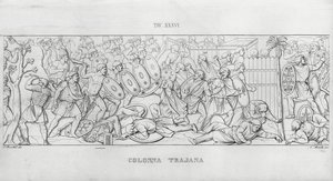 La Colonna Trajana, Trajánův sloup od Italian School
