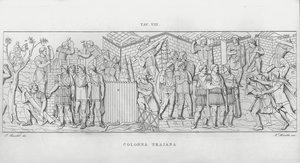 La Colonna Trajana, Trajánův sloup od Italian School