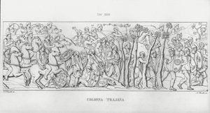 La Colonna Trajana, Trajánův sloup od Italian School