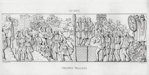 La Colonna Trajana, Trajánův sloup od Italian School