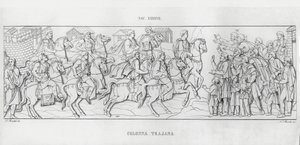 La Colonna Trajana, Trajánův sloup od Italian School