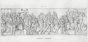 La Colonna Trajana, Trajánův sloup od Italian School