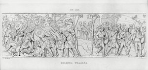La Colonna Trajana, Trajánův sloup od Italian School
