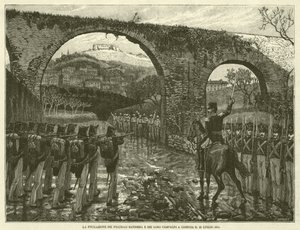 Střelba Vlajkových bratří a jejich společníků v Cosenze dne 25. července 1844 (rytina) od Italian School
