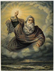 Světlo být učiněno – v „Zlaté klasické Bibli: Historie božského zjevení ve starověku a v novém úsilí““ od Giovanniho Ladislao Sykory (sv. 1), přeložil Don Clemente Benetti. (italská bible) od Italian School