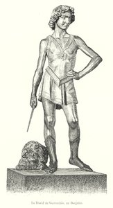 Le David de Verrocchio, au Bargello (rytina) od Italian School