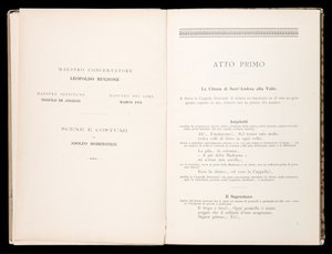 Libreto Tosca Giacomo Puccini, Edition Ricordi, Itálie od Italian School