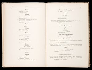 Libreto Tosca Giacomo Puccini, Edition Ricordi, Itálie od Italian School