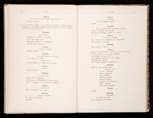Libreto Tosca Giacomo Puccini, Edition Ricordi, Itálie od Italian School