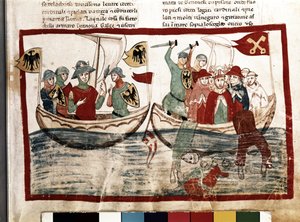 Ludvík IX. se svými křižáky od Italian School