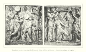 Luca Della Robbia, basreliéfy z varhanní galerie Florentského dómu, dnes v muzeu Bargello (rytina) od Italian School