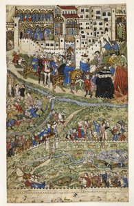 MS Add.27695 fol.6v Zničení templářů a smrt francouzského krále Filipa IV. (1268-1314), ilustrace z 
