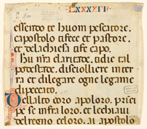 MS McClean folio 201.4 v Lauda pro svatého Petra od Italian School