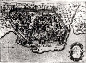 Mapa Galipoli, Dardanely, benátská dobytá pevnost a pevnost proti Turkům od Italian School