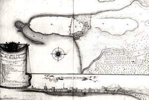 Mapa pevnosti v Modonu, Morea od Italian School