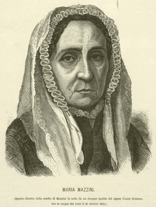 Maria Mazzini (rytina) od Italian School