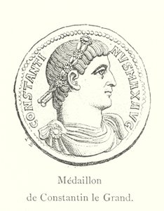 Medailon Konstantina Velikého (rytina) od Italian School