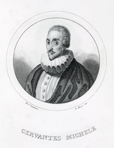 Miguel de Cervantes , španělský spisovatel (1547 - 1616). od Italian School