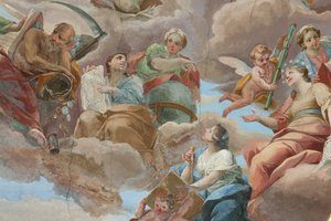 Milán, kostel San Francesco da Paola, Fresco Hall Palazzo od Italian School