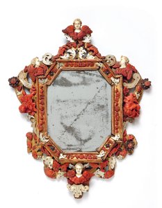 Rám zrcadla, Trapani, konec 17. nebo začátek 18. století od Italian School